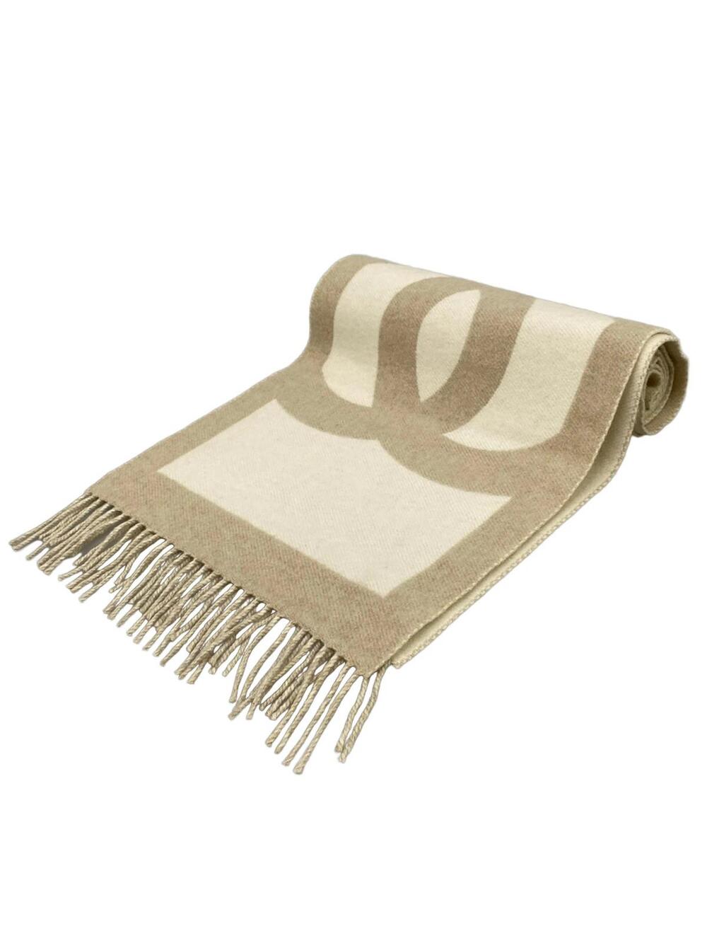 Chanel Beige Cream Cashmere Scarf #357998C12B